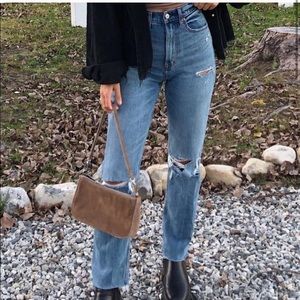 Abercrombie Ultra High Rise Ankle Straight Jeans